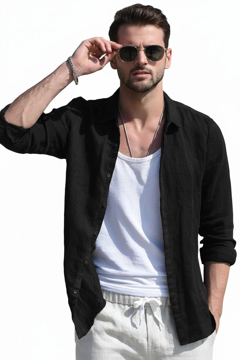 Serein Linen Shirt - Fundo Branco 3